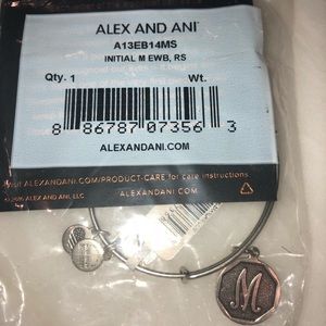 Alex and Ani initial bracelet, M